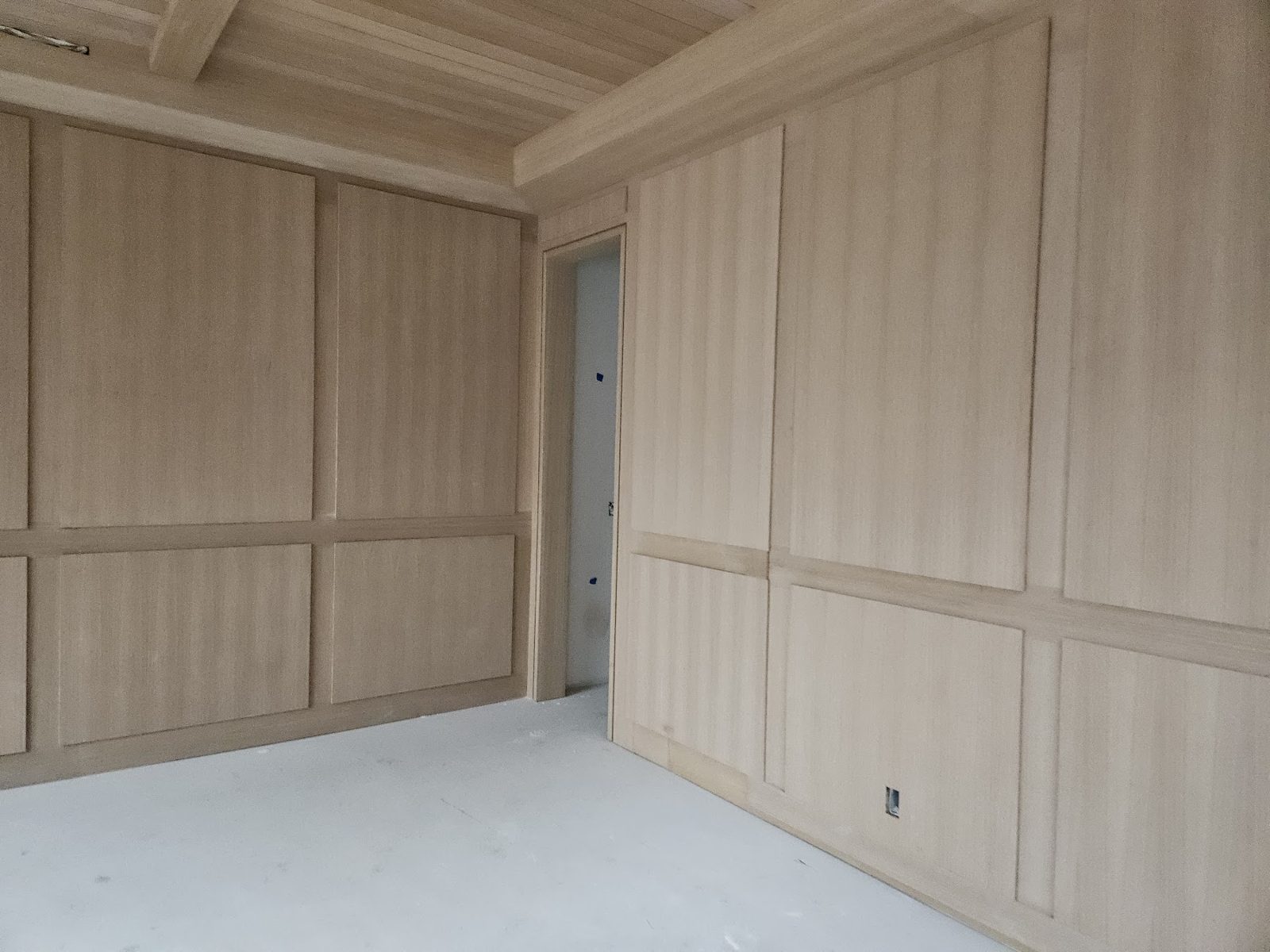 Full-height paneled interior walls